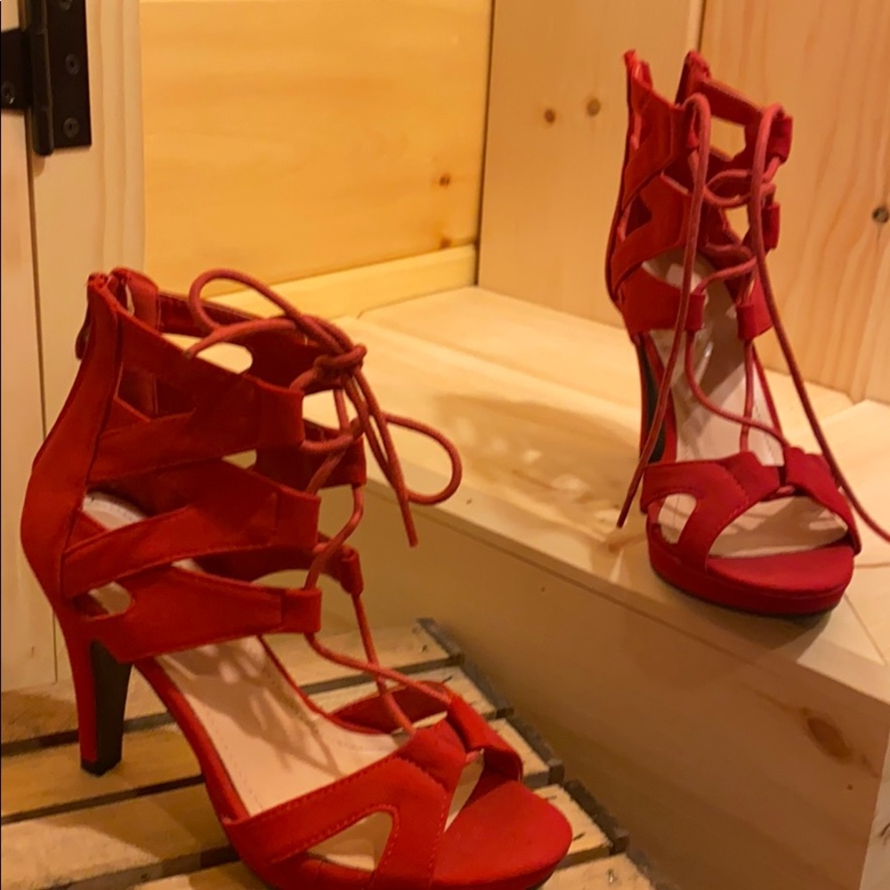 Top Moda red heels